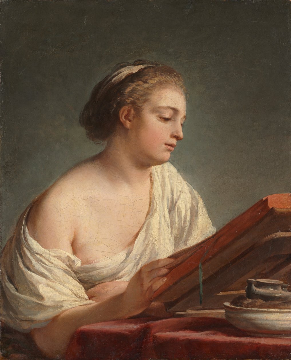 Mulher lendo de Nicolas Bernard Lepicie
