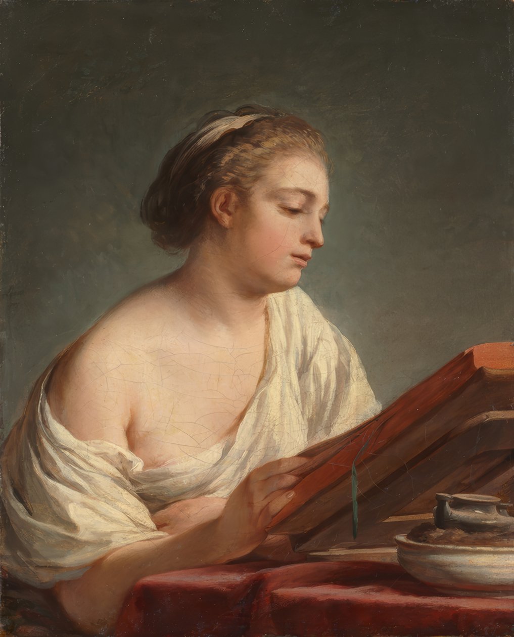 Mulher Ler de Nicolas Bernard Lepicie
