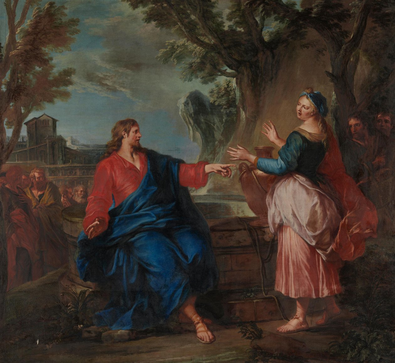 Cristo e a samaritana de Nicolas Bertin