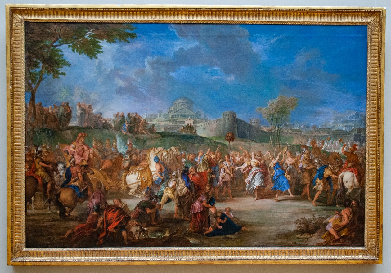 Francês:  Le Triomphe de David
Russo: "Triunfo de David". de Nicolas Bertin