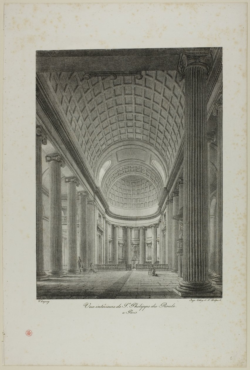 Vista interior de St. Philippe du Roule, Paris de Nicolas Chapuy
