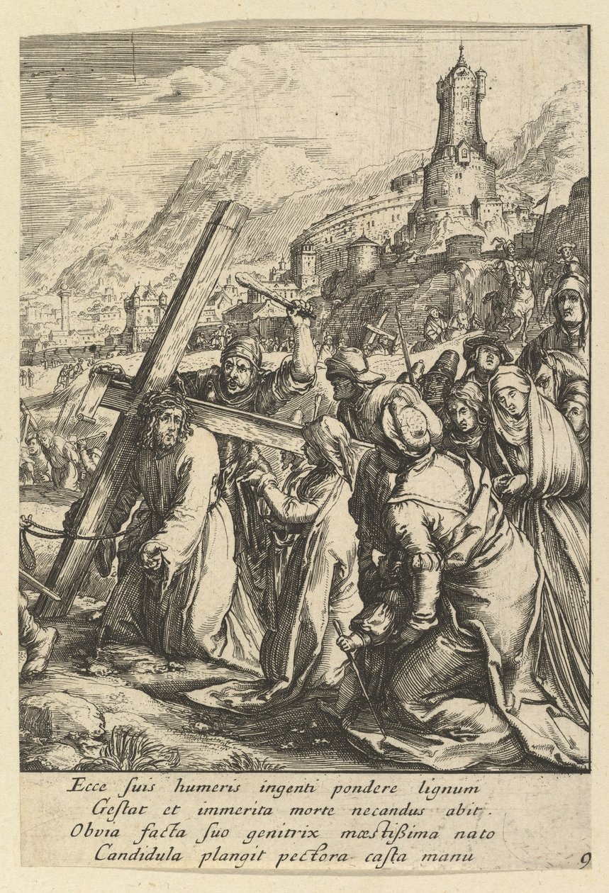 Cristo carregando a cruz, de A paixão de Cristo, meados do século XVII. de Nicolas Cochin