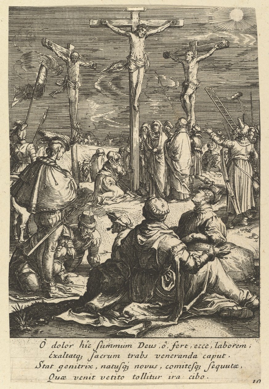 Cristo na cruz, de A paixão de Cristo, meados do século XVII. de Nicolas Cochin