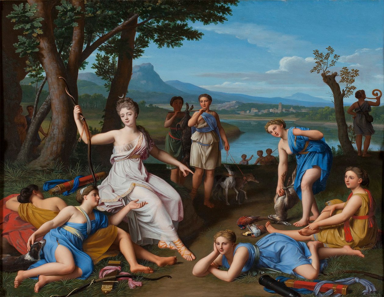 Colombel - Diana de regresso da caça de Nicolas Colombel