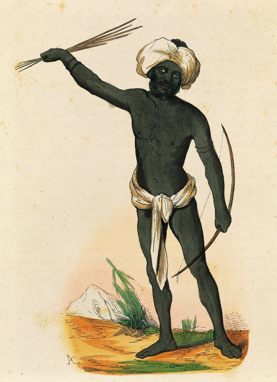 Aborígenes da ilha de Vatou-Lele (Ilhas Fiji) de Nicolas Dally