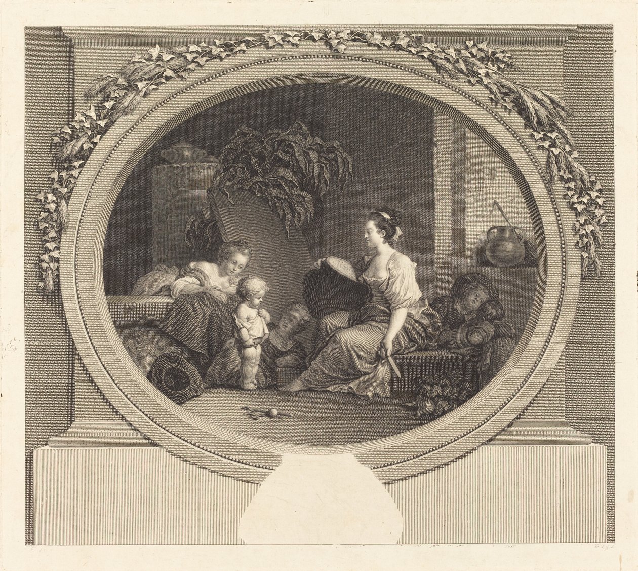 Então por favor diga de Nicolas Delaunay after Jean Honoré Fragonard