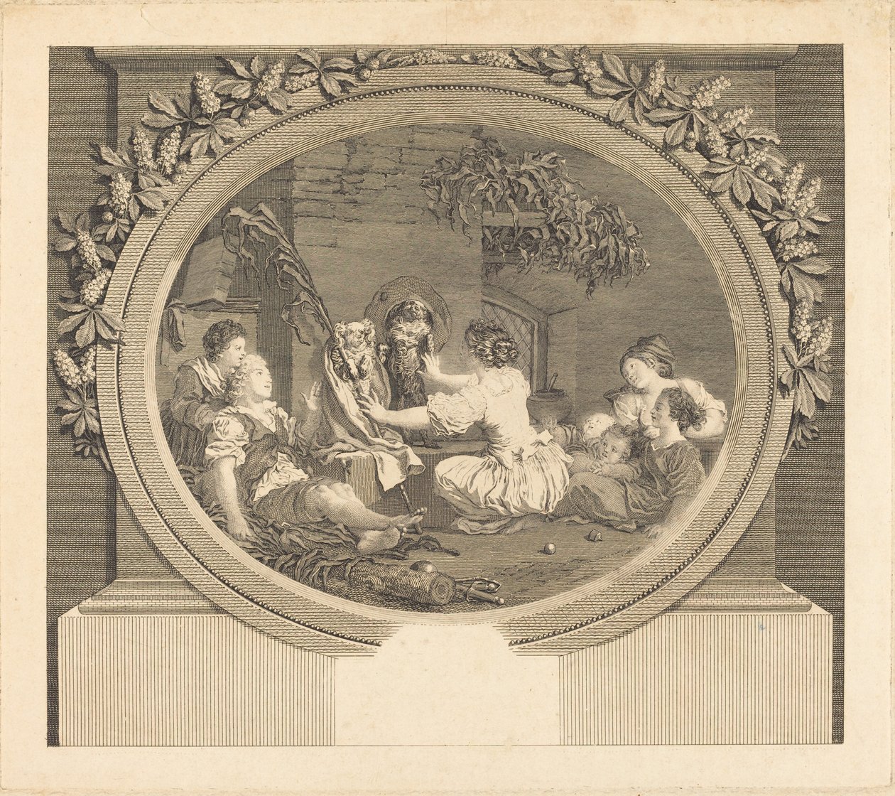 Educação é tudo de Nicolas Delaunay after Jean Honoré Fragonard