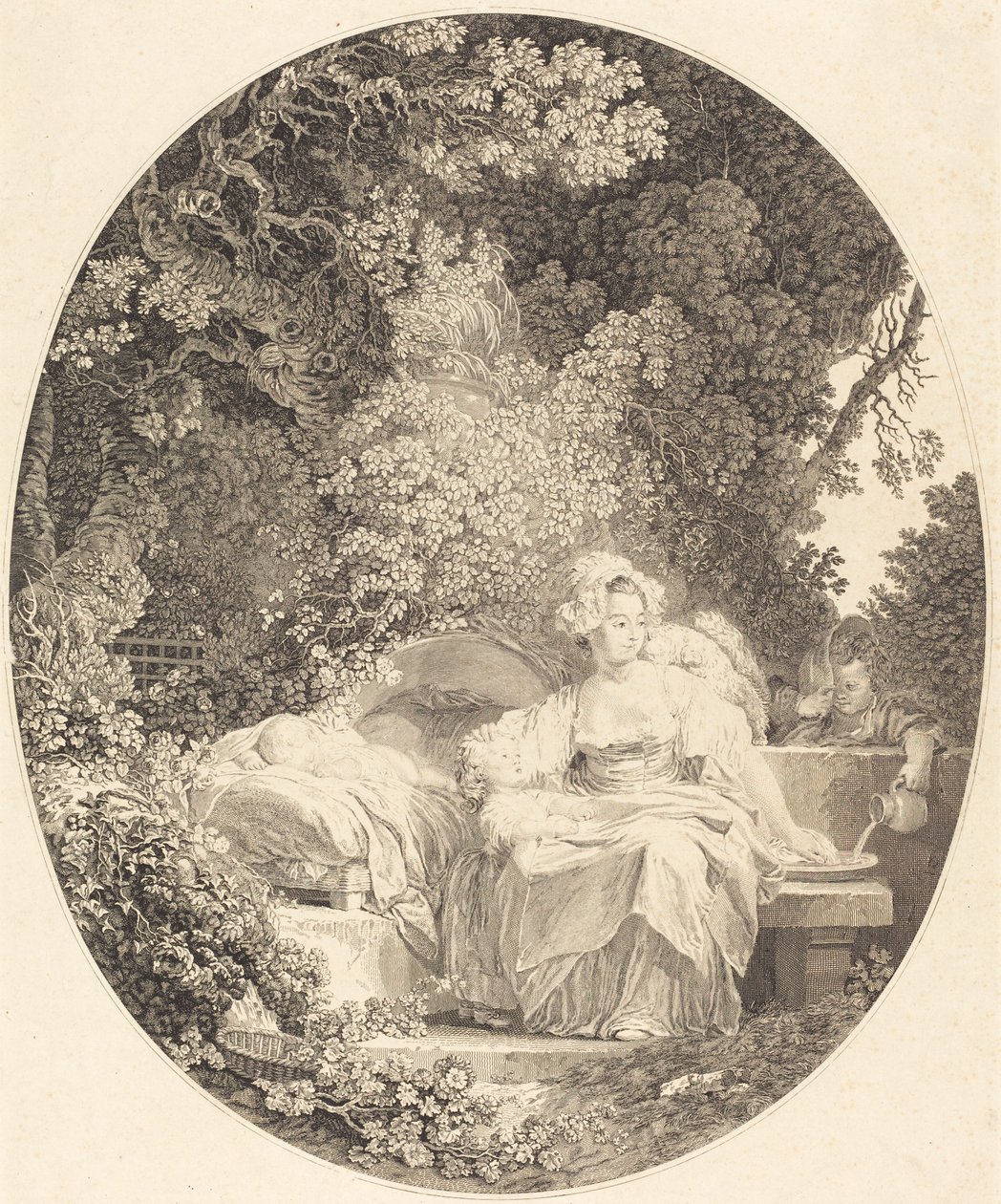 A boa mãe de Nicolas Delaunay after Jean Honoré Fragonard