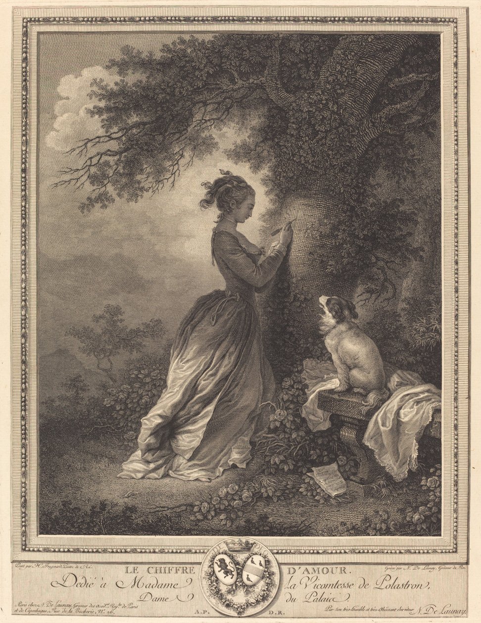 O número do amor de Nicolas Delaunay after Jean Honoré Fragonard