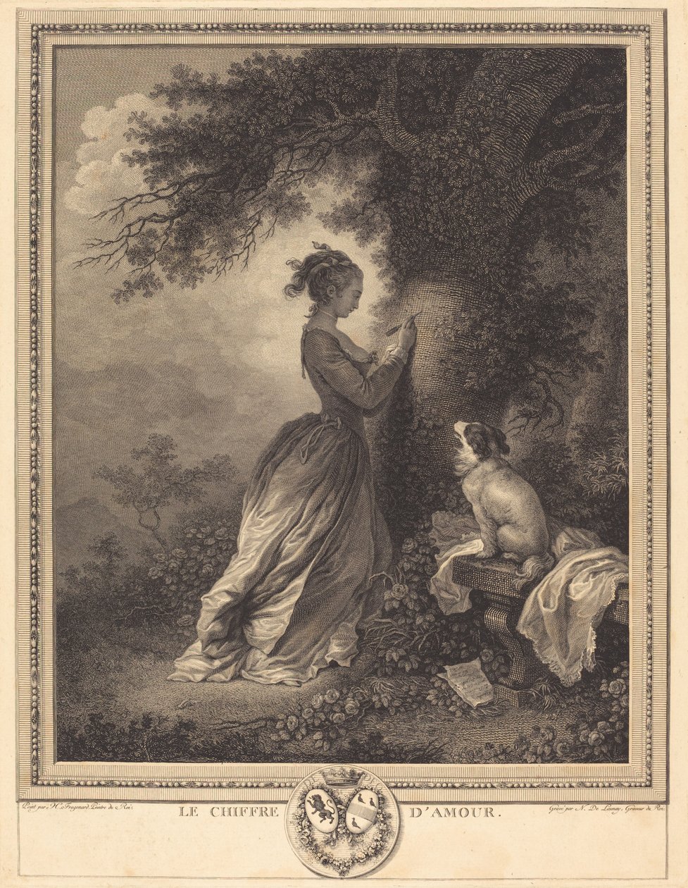 O número do amor de Nicolas Delaunay after Jean Honoré Fragonard