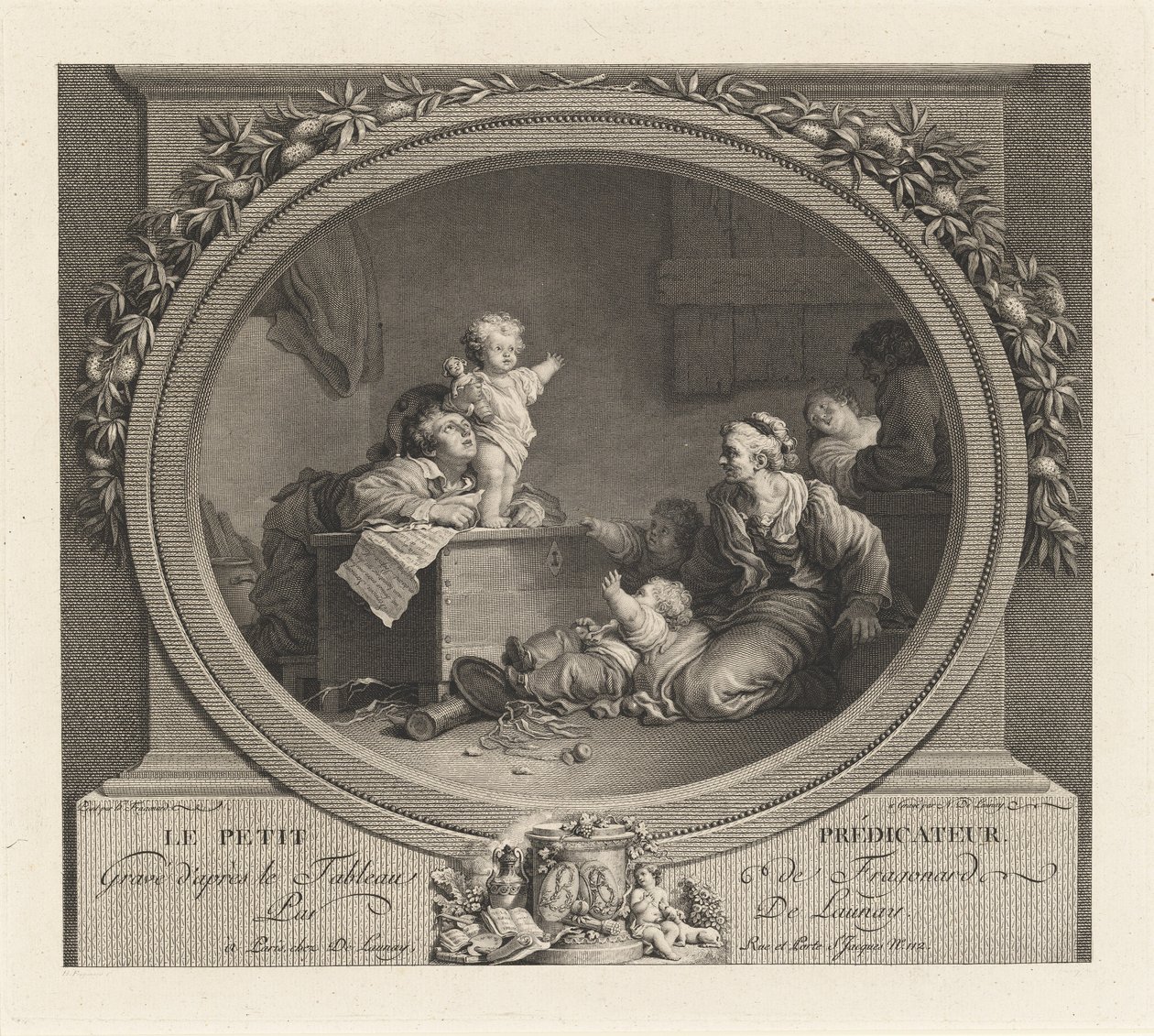 O pequeno pregador de Nicolas Delaunay after Jean Honoré Fragonard