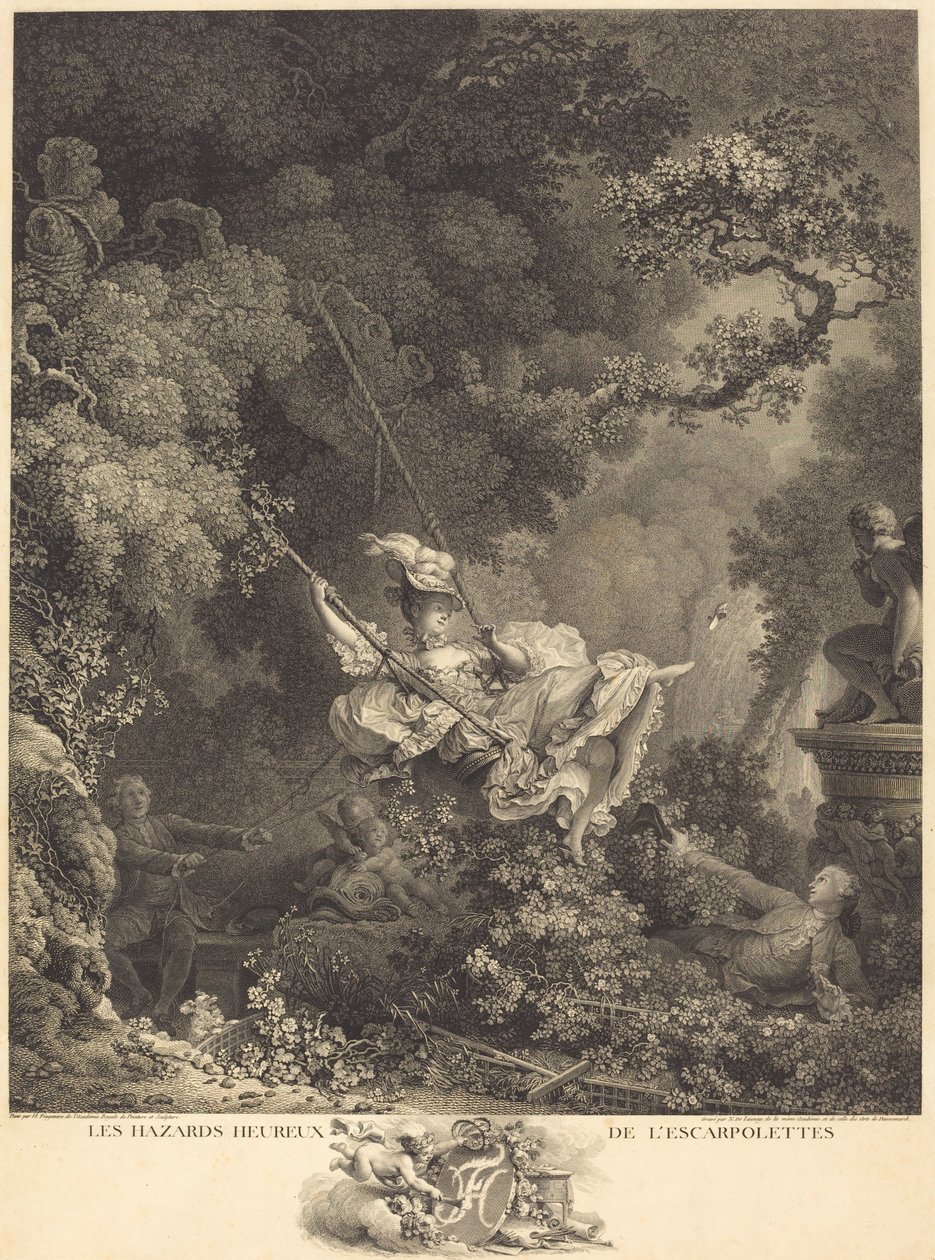 Os felizes perigos da Escarpolette de Nicolas Delaunay after Jean Honoré Fragonard