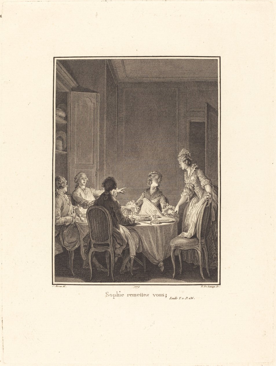 Sophie remettez-vous de Nicolas Delaunay after Jean Michel Moreau