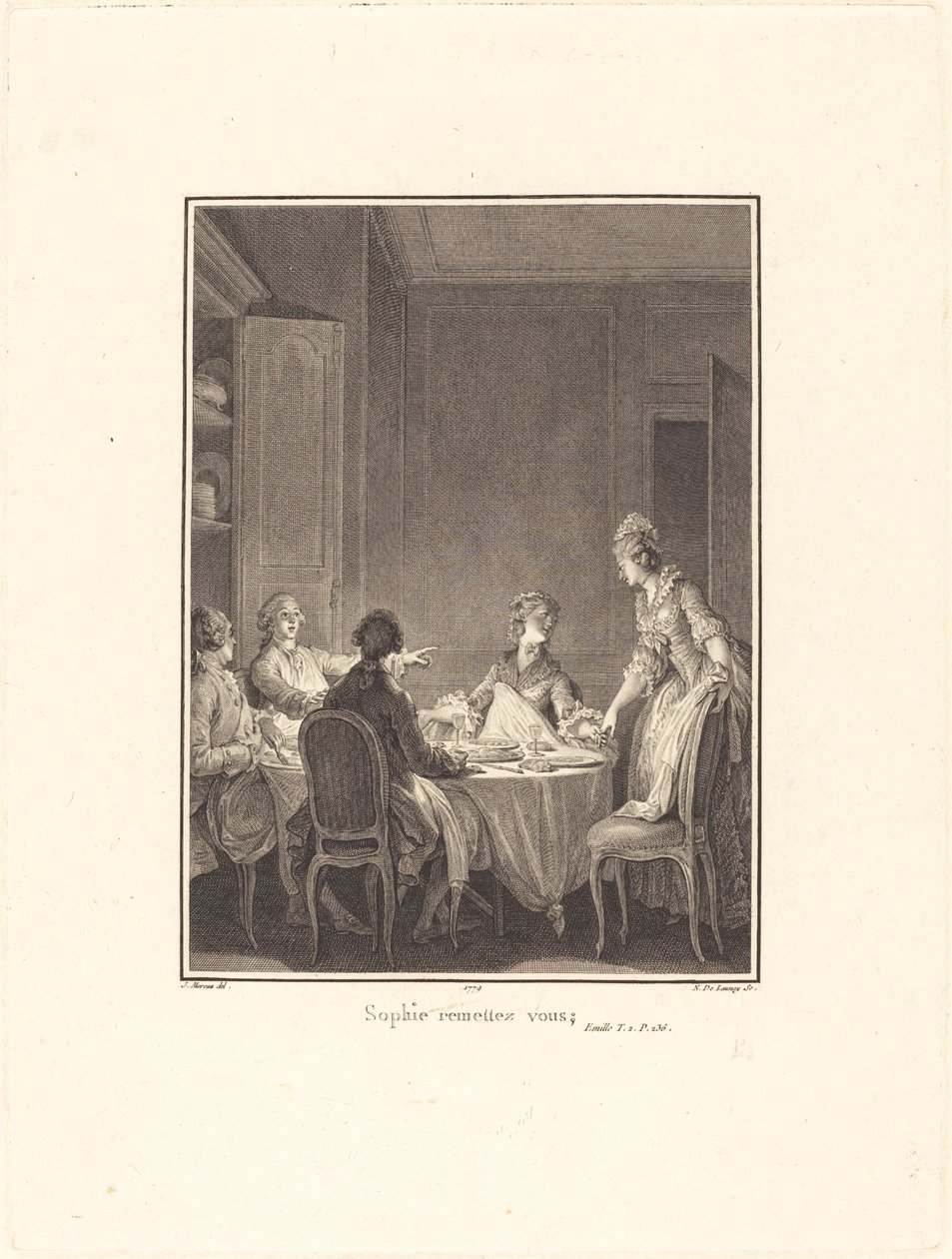 Sophie remettez-vous de Nicolas Delaunay after Jean Michel Moreau