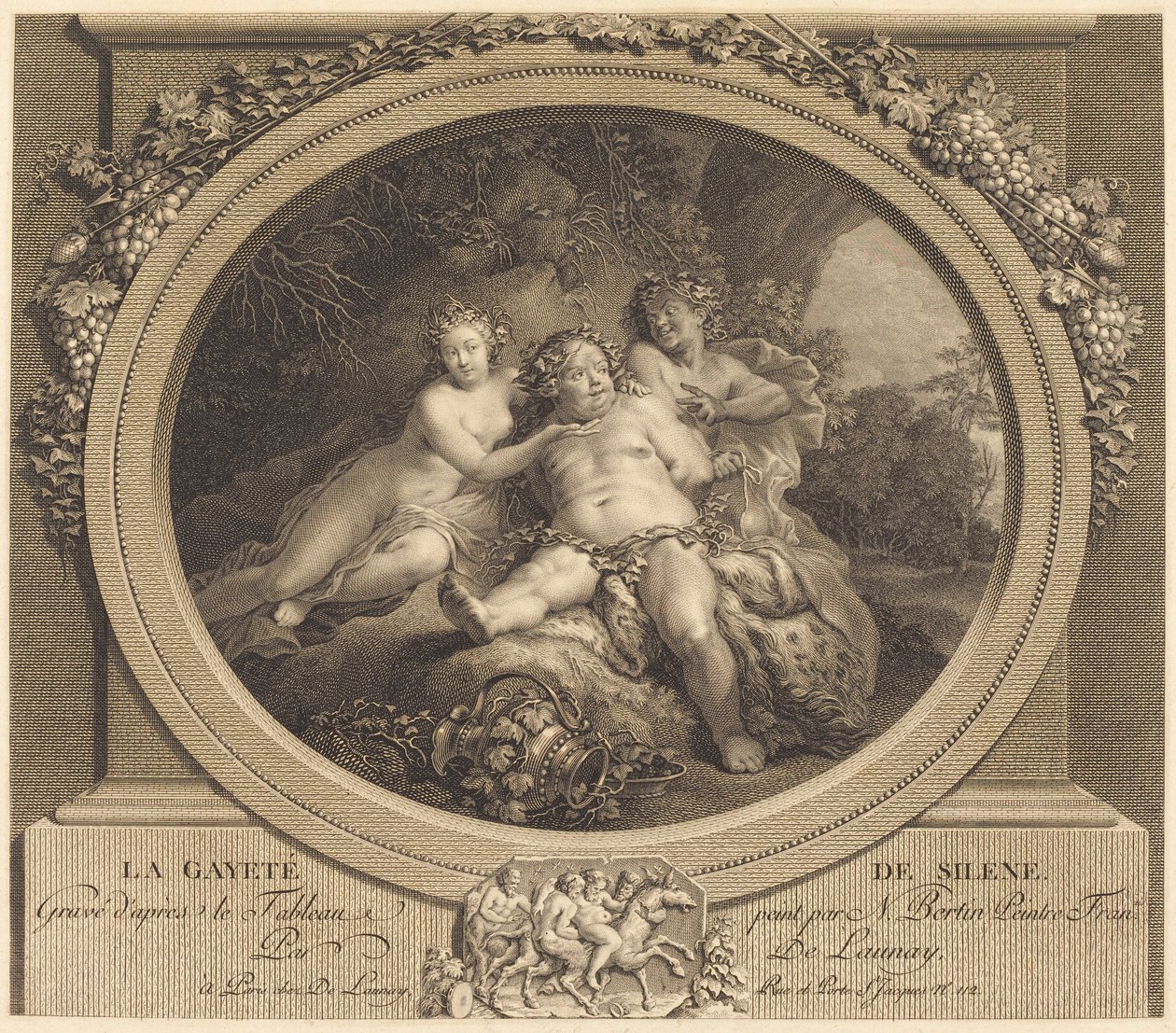 A alegria de Sileno de Nicolas Delaunay after Nicolas Bertin