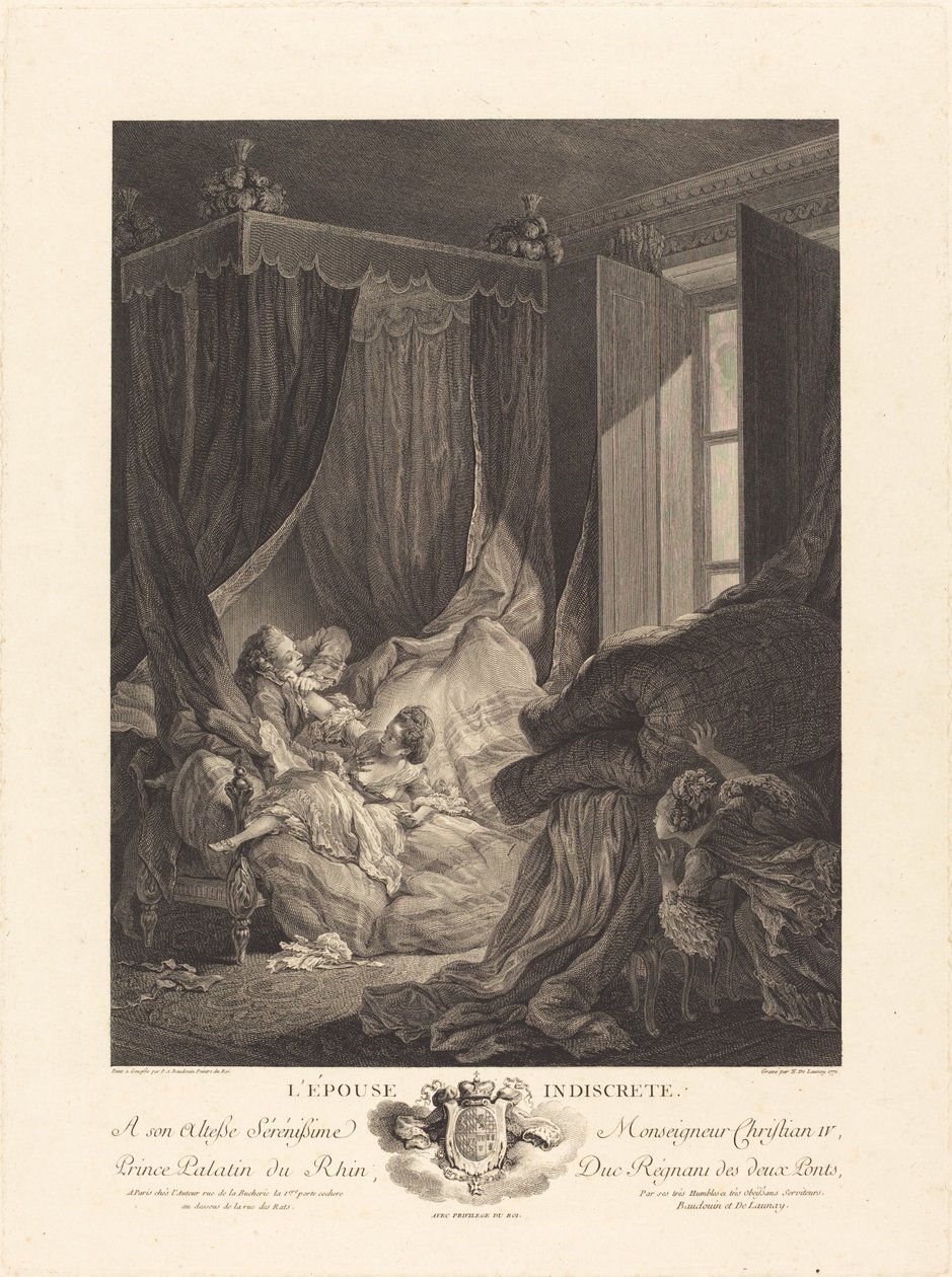 A esposa indiscreta de Nicolas Delaunay after Pierre Antoine Baudouin
