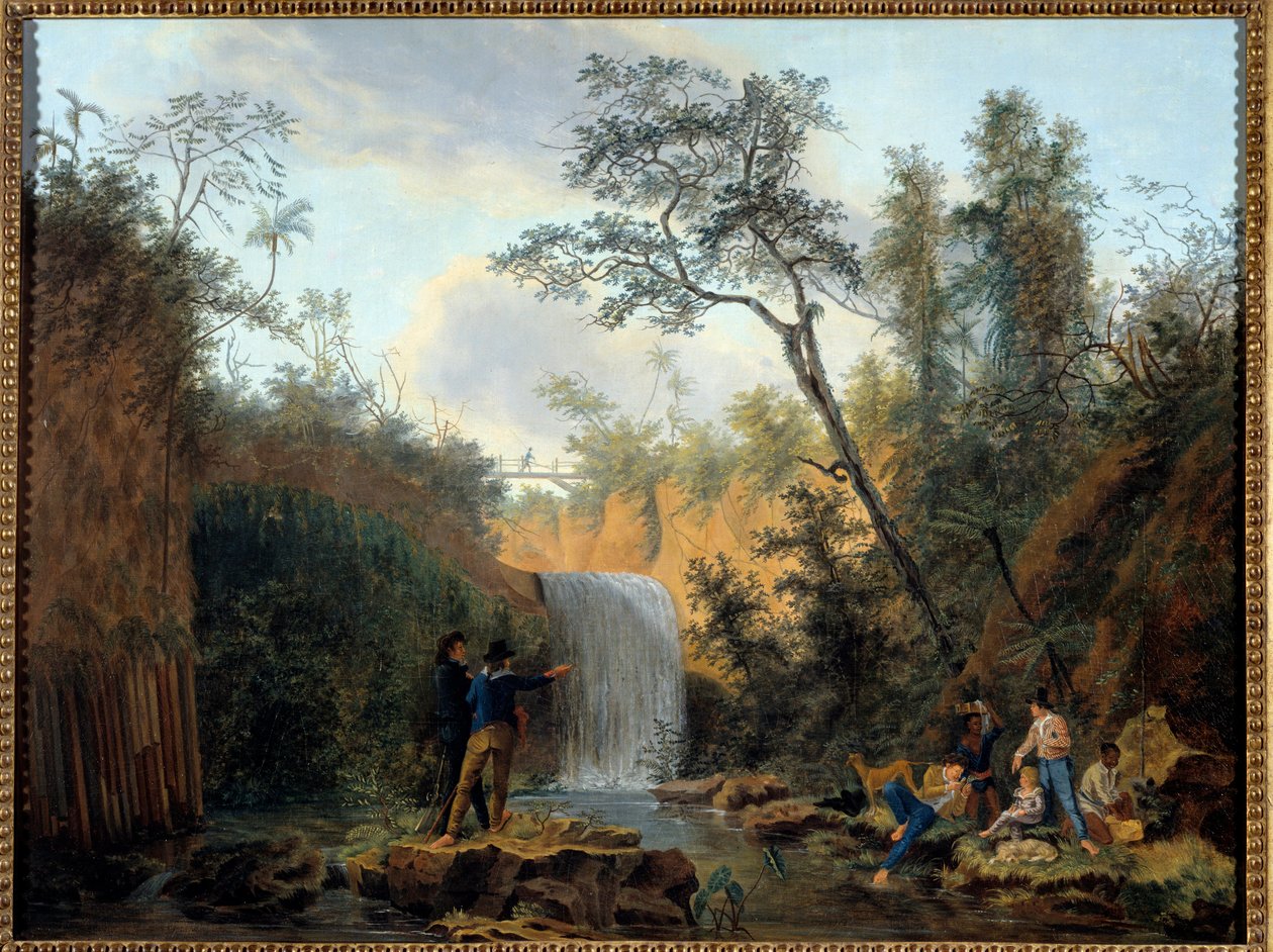 Expedição de um Botânico na América do Sul Pintura de Nicolas Didier Boguet (1755-1839) La Rochelle do século XVIII, Musee du Nouveau Monde de Nicolas Didier Boguet