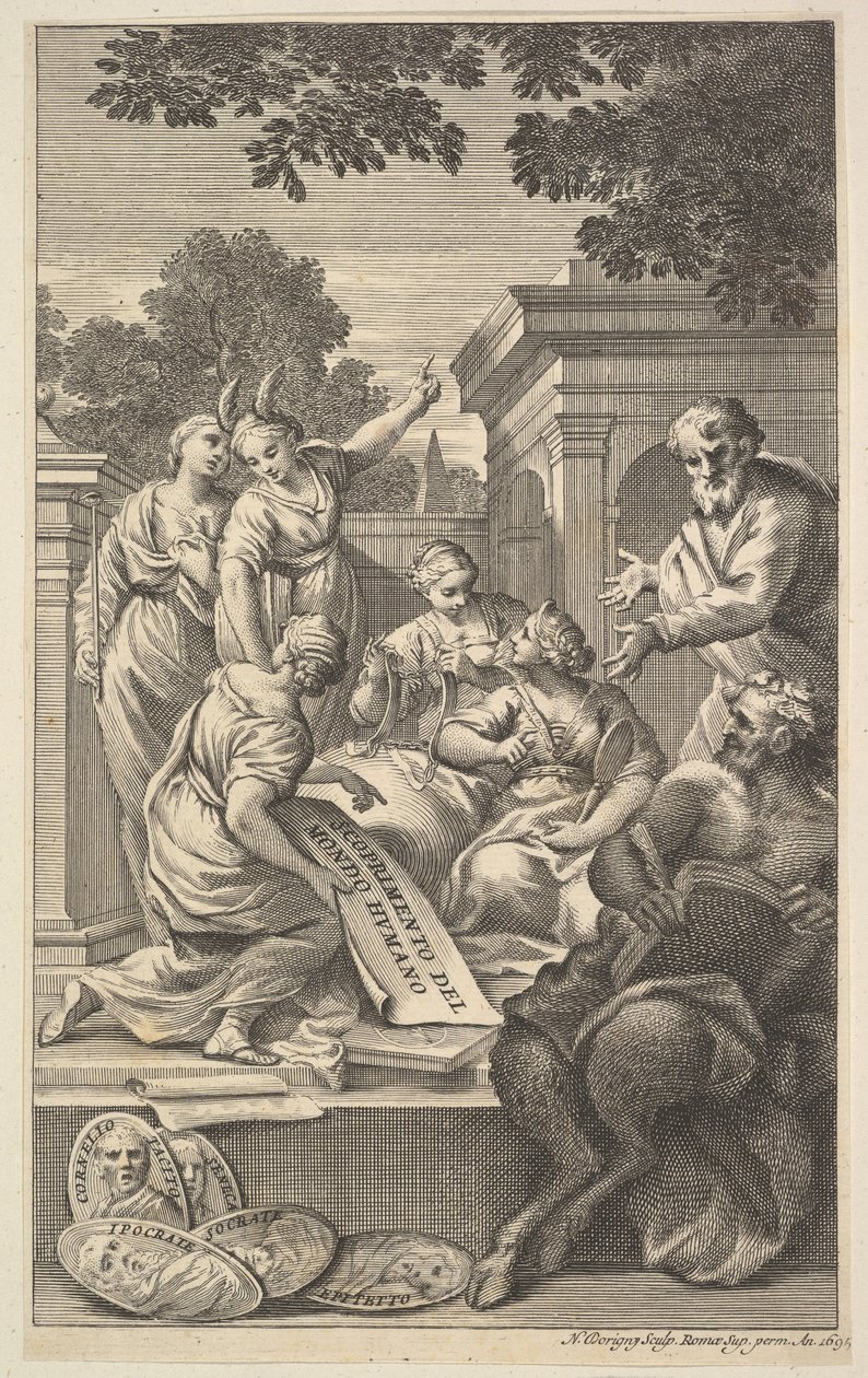 Composição alegórica celebrando as Humanidades, 1695. de Nicolas Dorigny