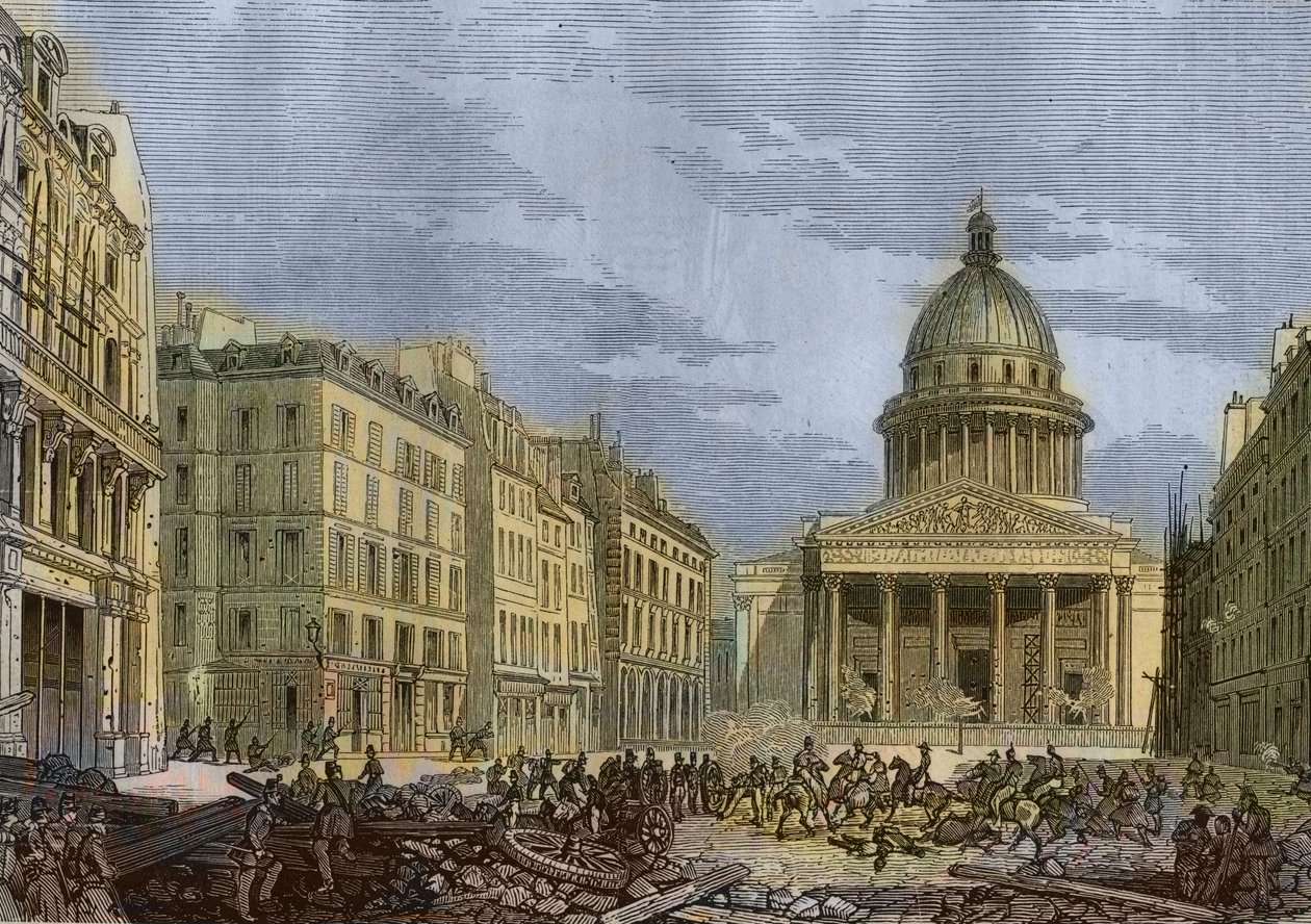 Sítio do Panteão, 24 de Junho de 1848 - Revolução de 1848 em Paris. Ataque do Panteão, 24 de junho. Gravura após o quadro de N.E. Gabe. de Nicolas Edward Gabe