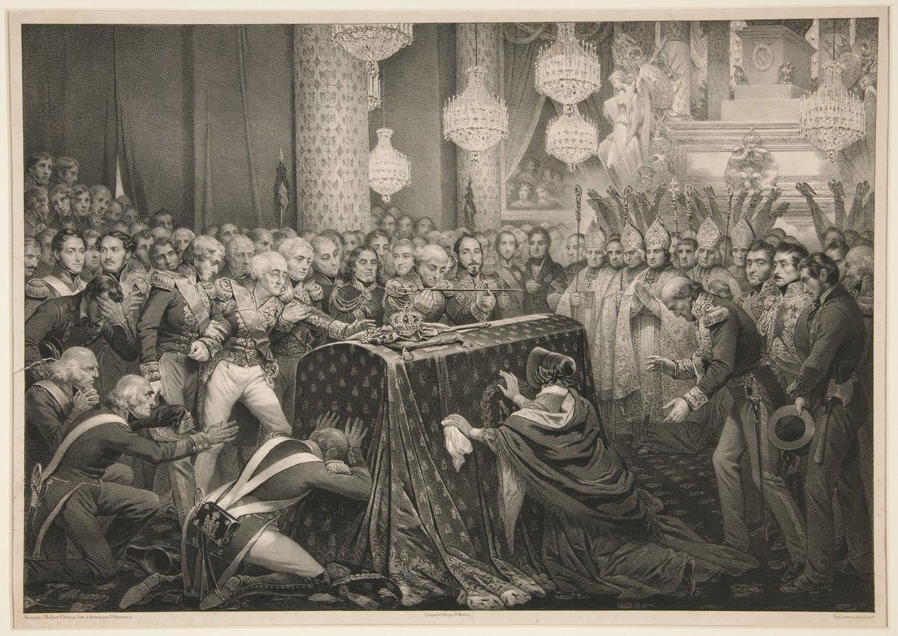 Os restos mortais do imperador Napoleão nos Inválidos de Nicolas Eustache Maurin