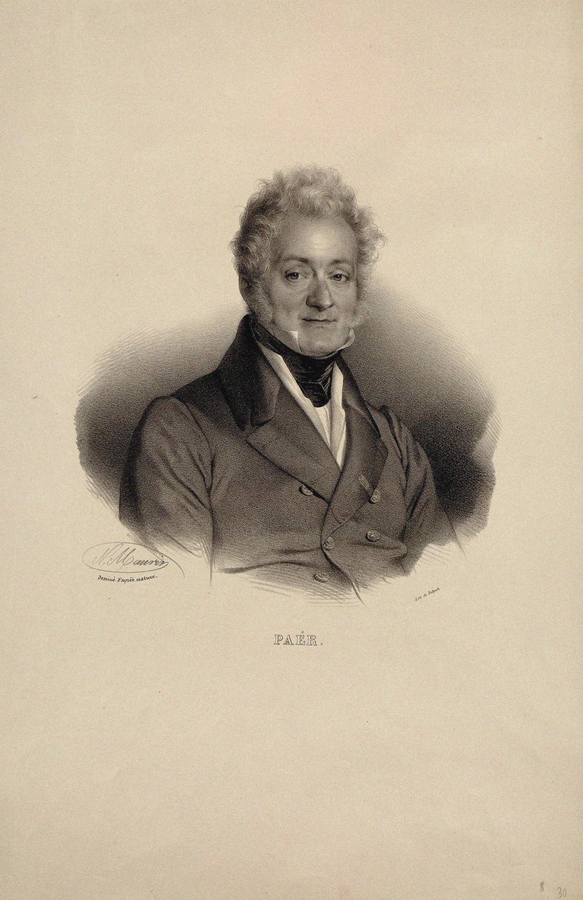 Retrato do Compositor Ferdinando Paer 1771-1839. de Nicolas Eustache Maurin