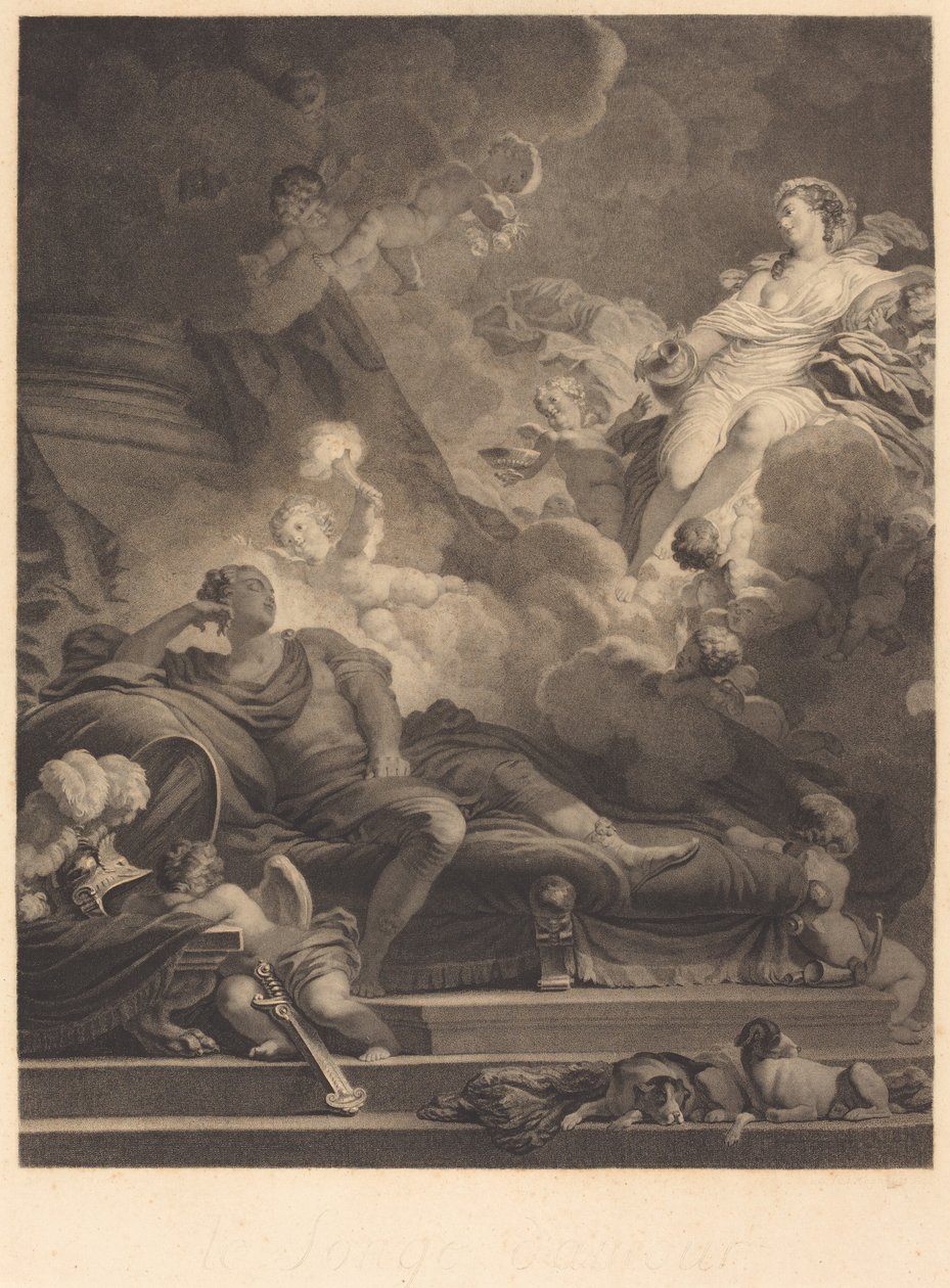 Sonho de amor, 1785. de Nicolas Francois Regnault