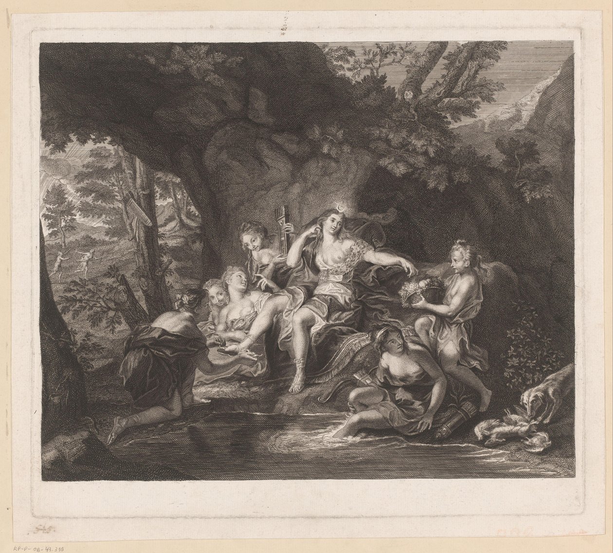 Banho de Diana de Nicolas Gabriel Dupuis (attributed to)