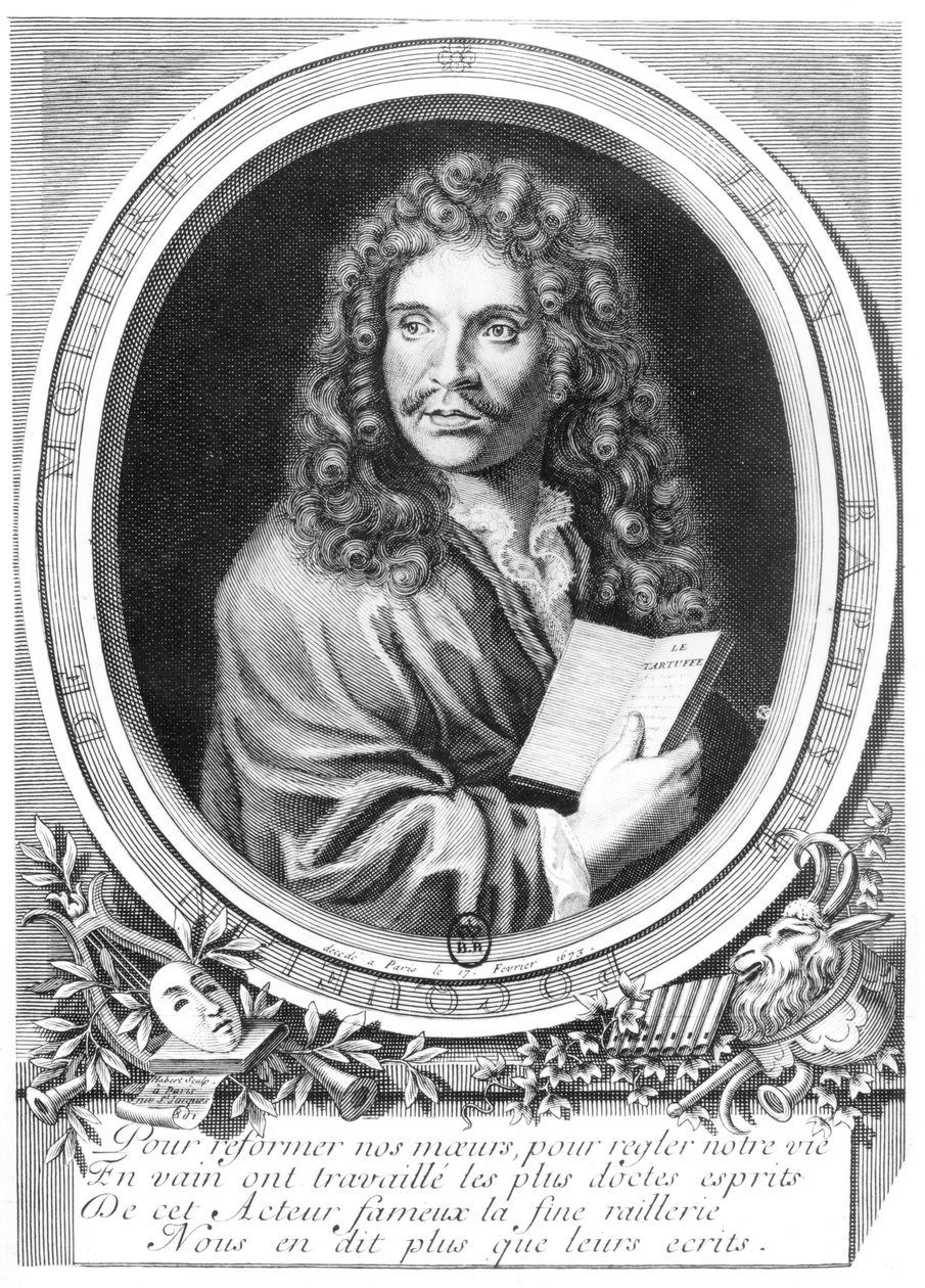 Retrato de Molière (1622-1673) de Nicolas Habert
