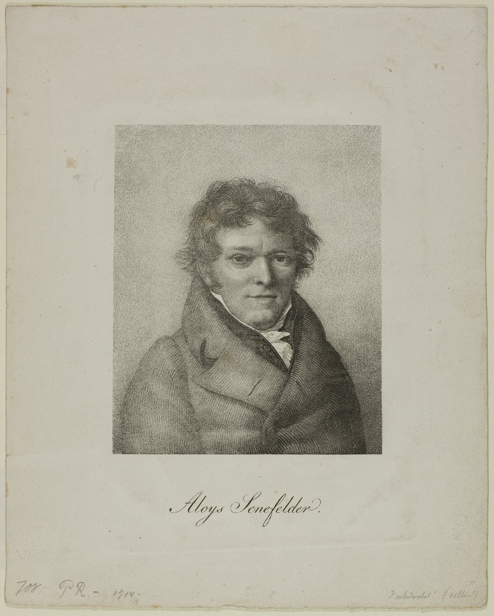 Retrato de Alois Senefelder de Nicolas Henri Jacob