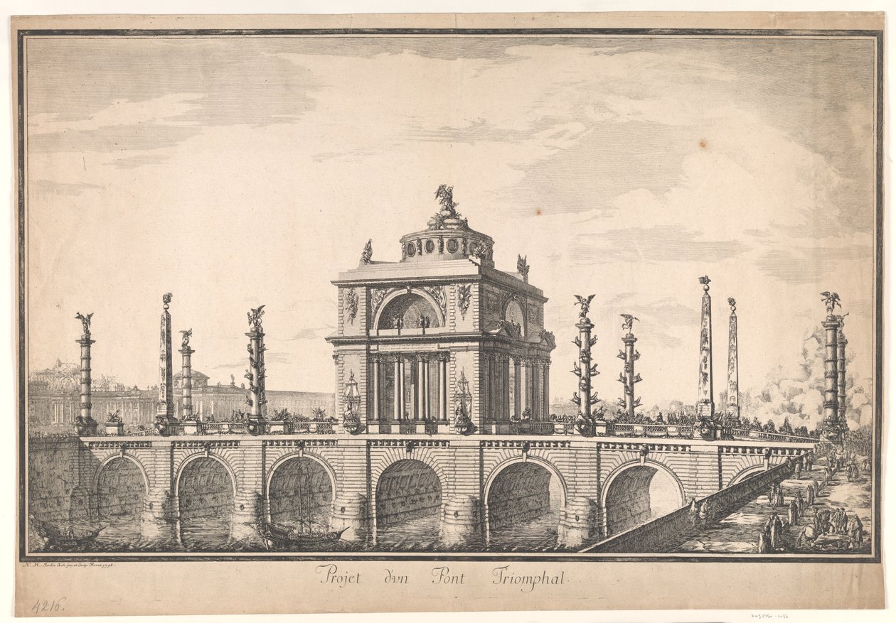 Projeto Ponte Triunfal de Nicolas Henri Jardin