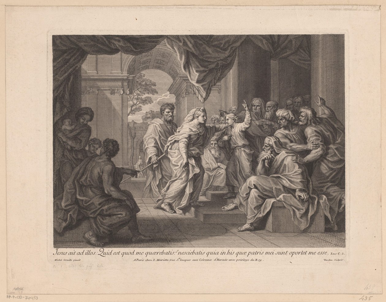 Jesus de doze anos no templo de Nicolas Henri Tardieu