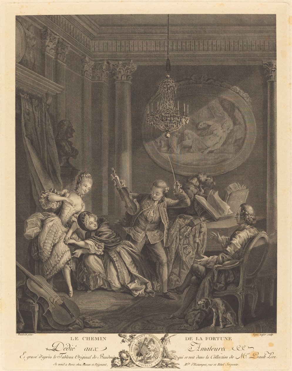 Le chemin de la fortuna de Nicolas Joseph Voyez after Pierre Antoine Baudouin