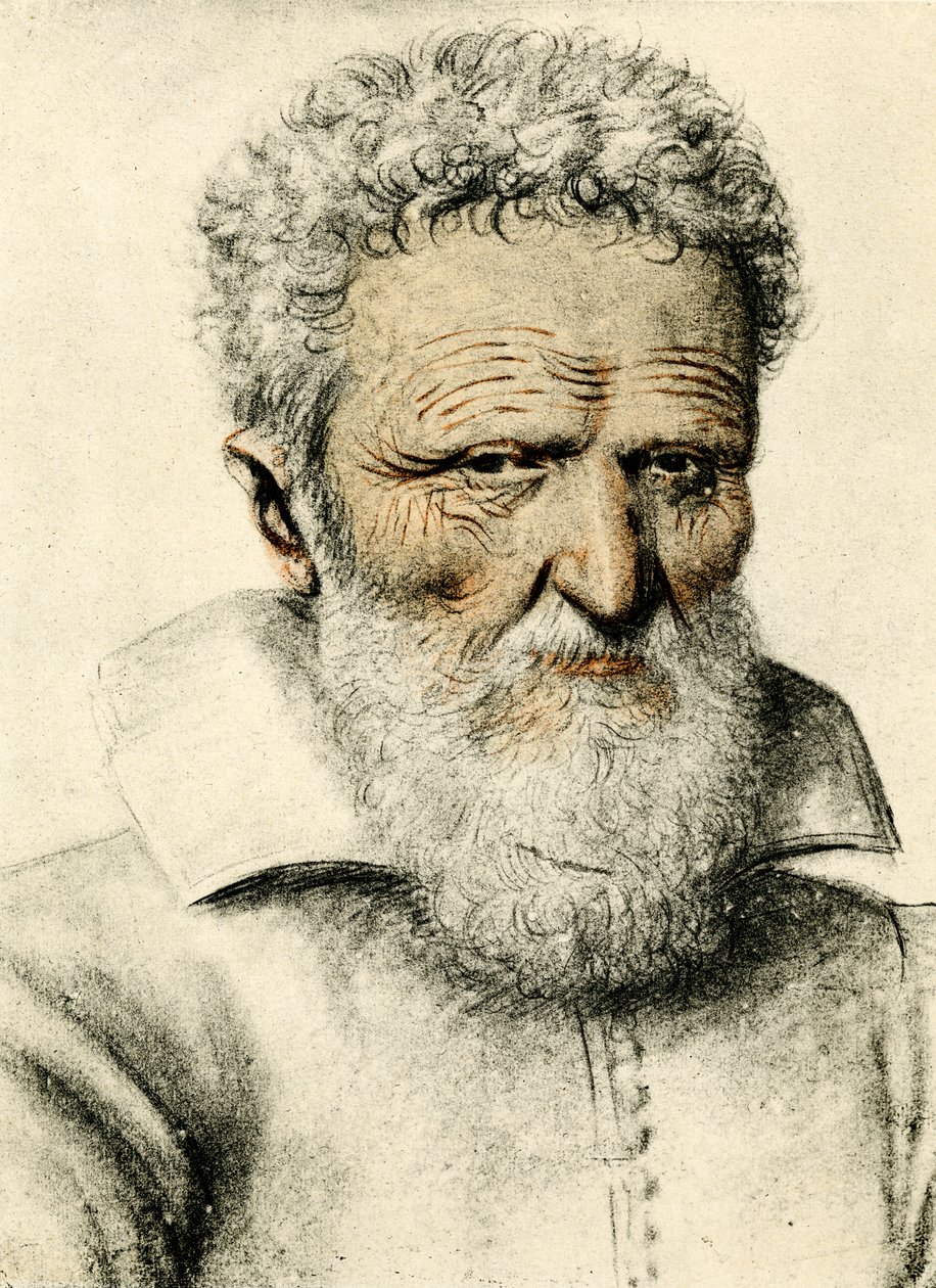 Retrato, de, um, homem velho de Nicolas Lagneau or Lanneau