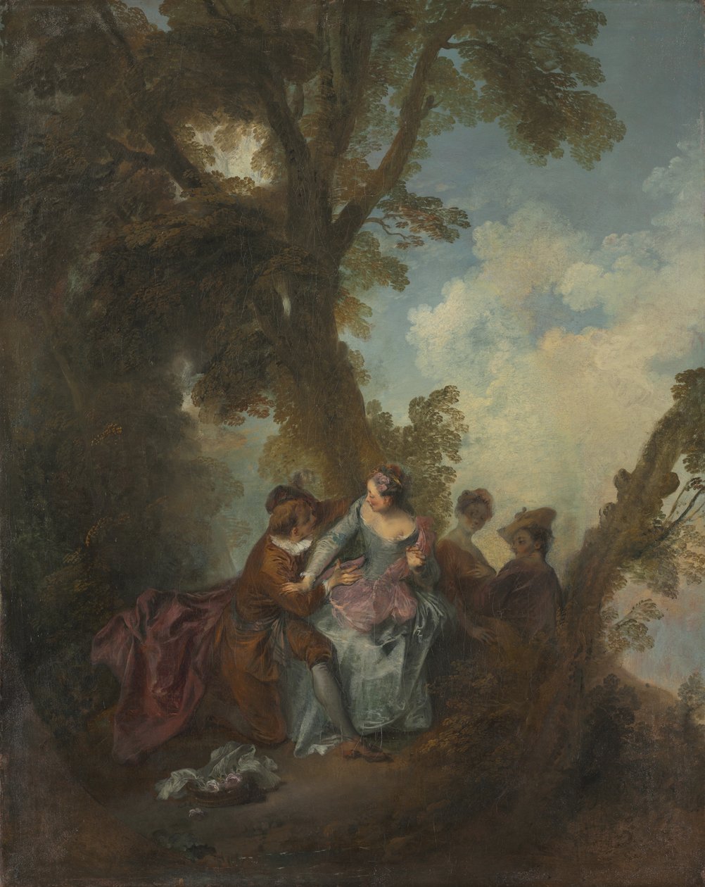 Declaração de Amor, c.1720 (óleo sobre tela) de Nicolas Lancret