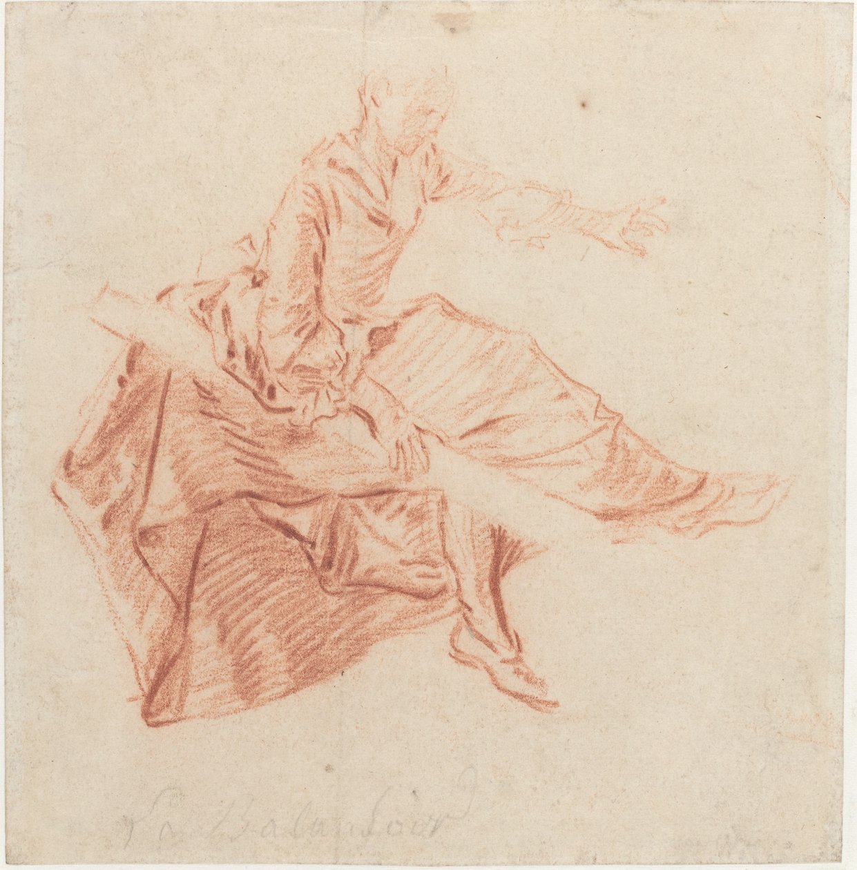 Senhora sentada em uma gangorra de Nicolas Lancret