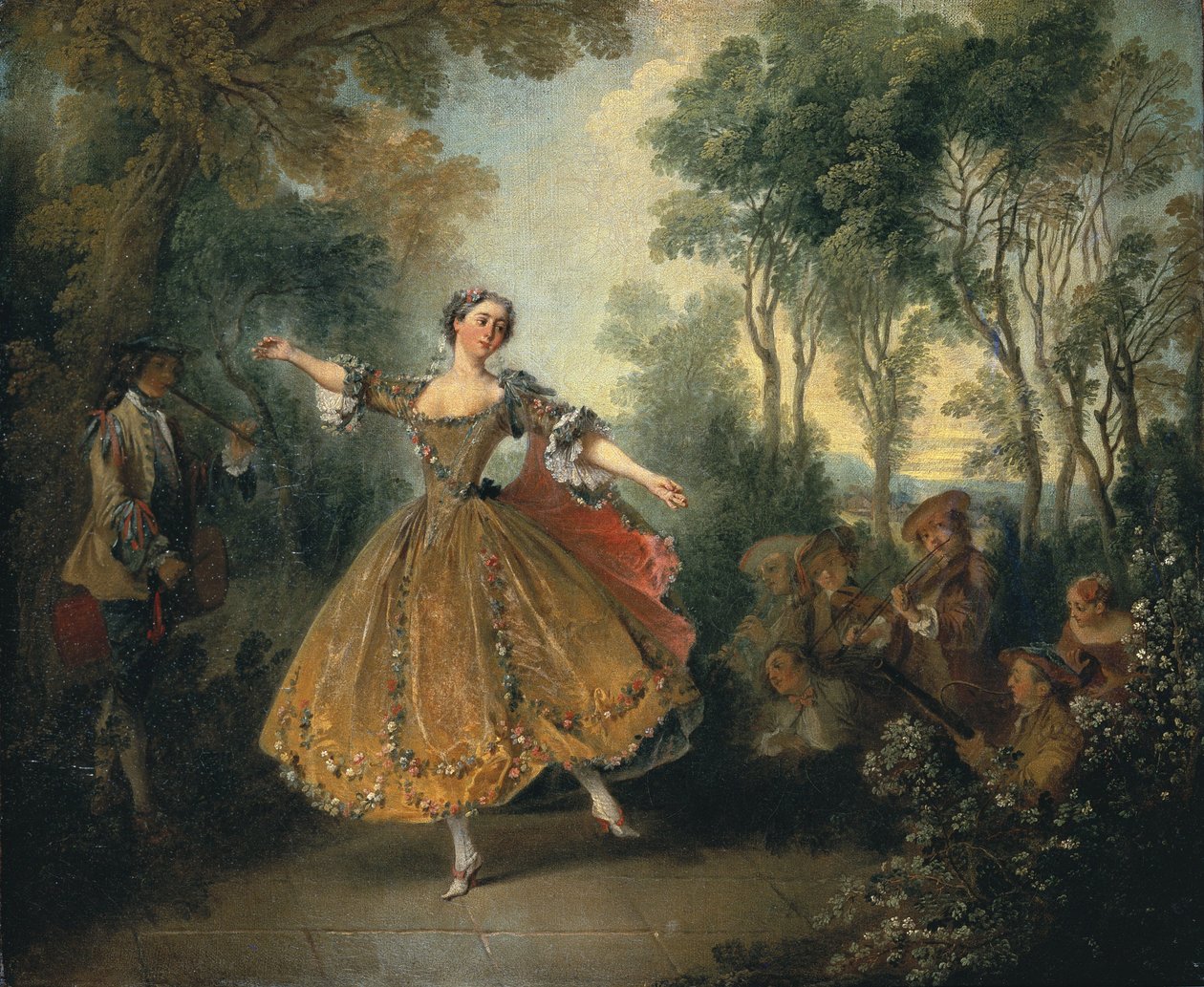 Miss Camargo Dançando (óleo sobre tela) de Nicolas Lancret