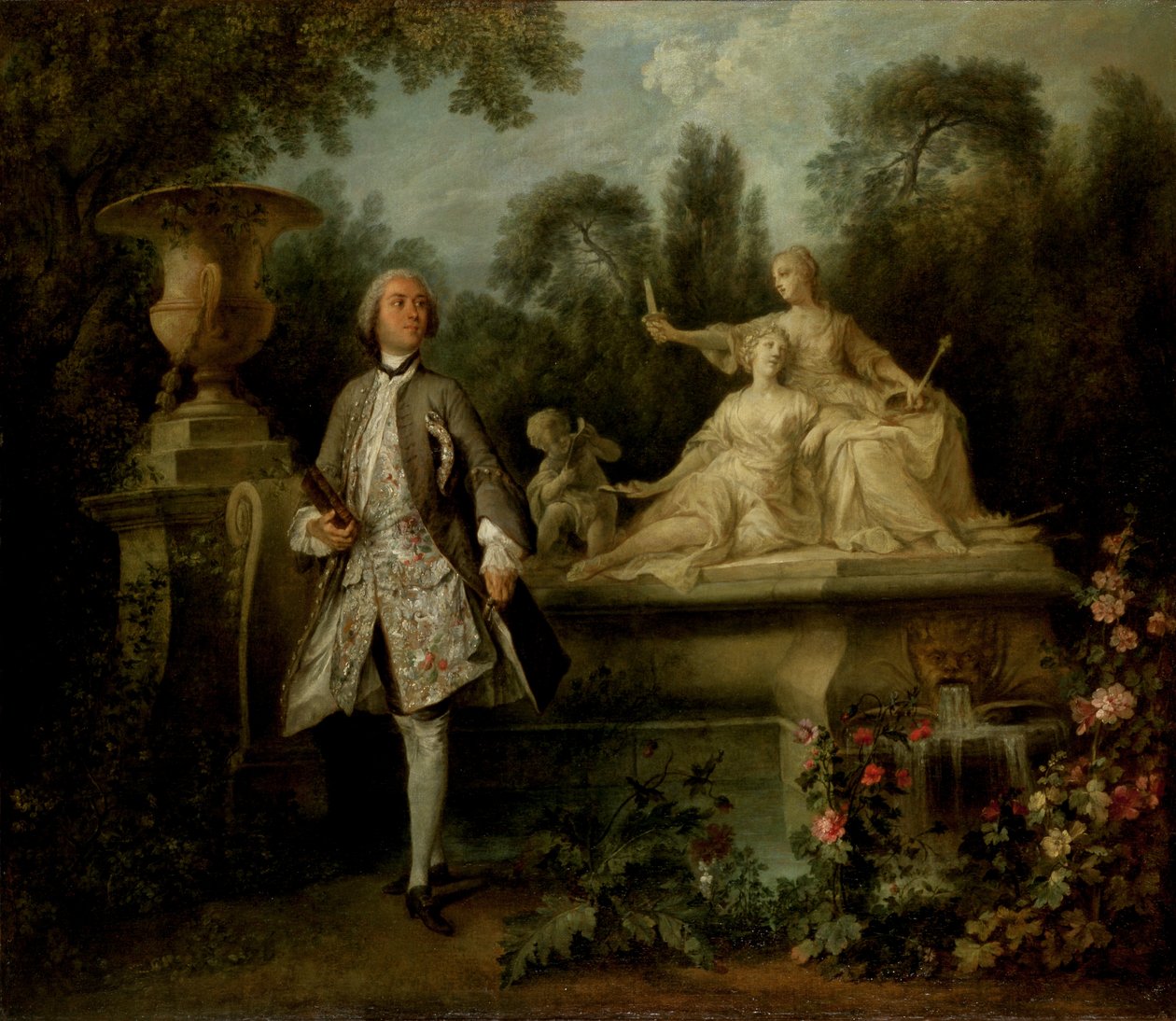 Retrato do Actor Grandval, c.1742 (óleo sobre tela) de Nicolas Lancret