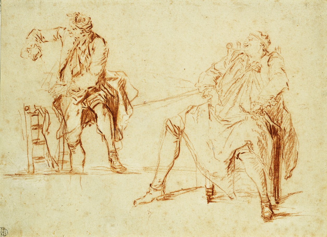 Estudos de dois homens, de Nicolas Lancret