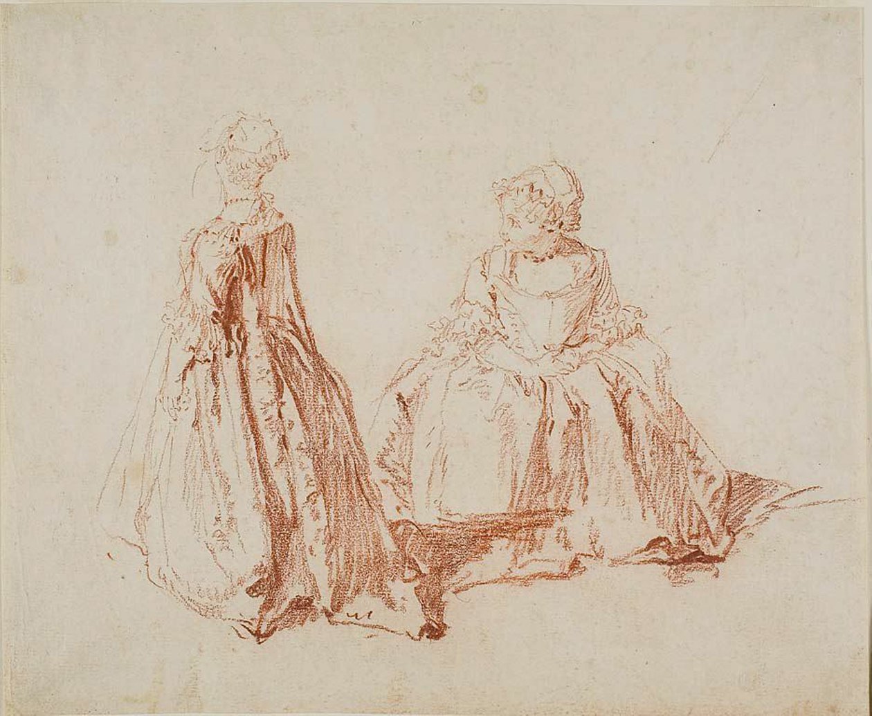 Estudo de duas meninas pequenas de Nicolas Lancret
