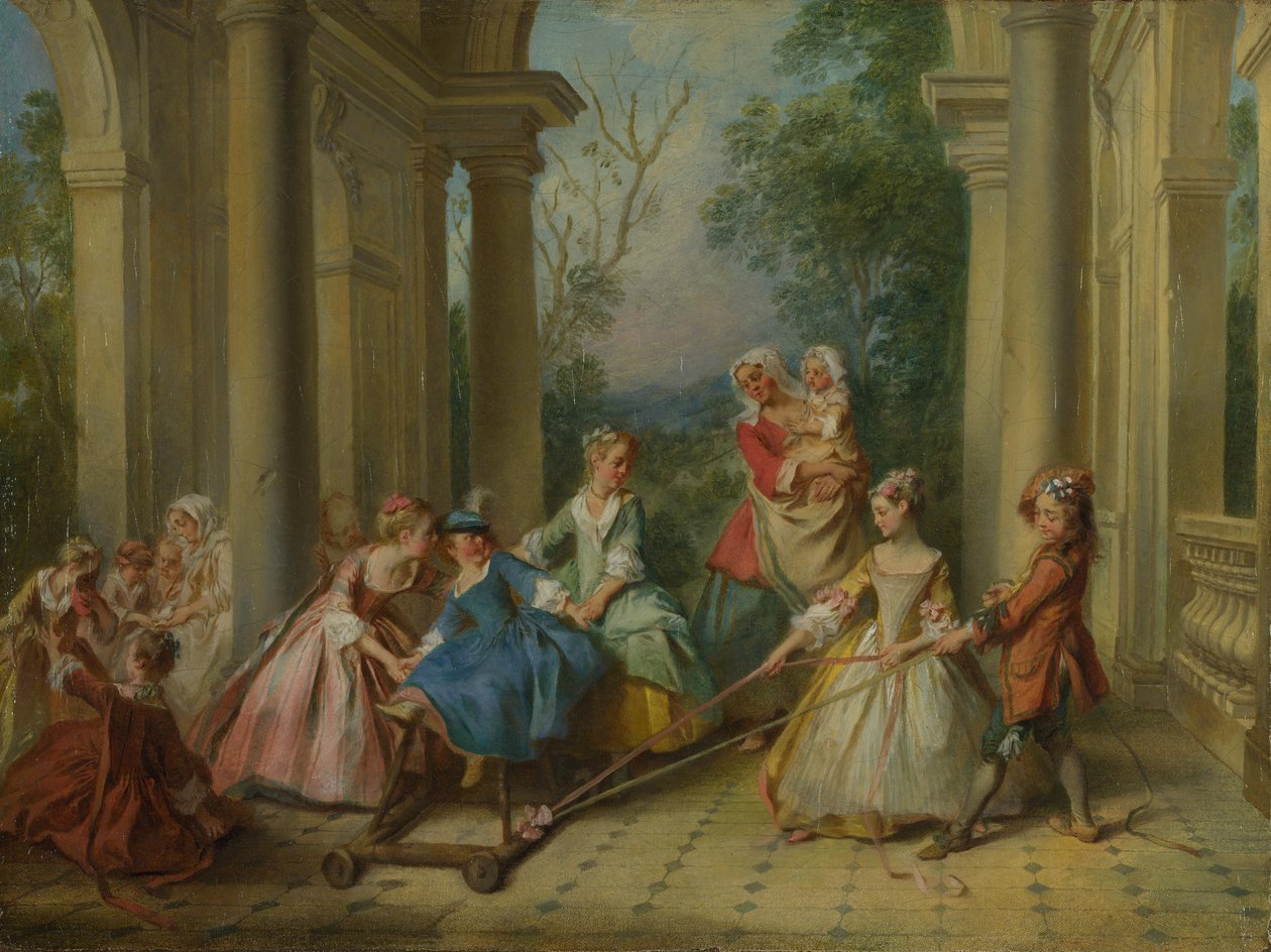 As quatro idades do homem: infância, ca 1735 de Nicolas Lancret