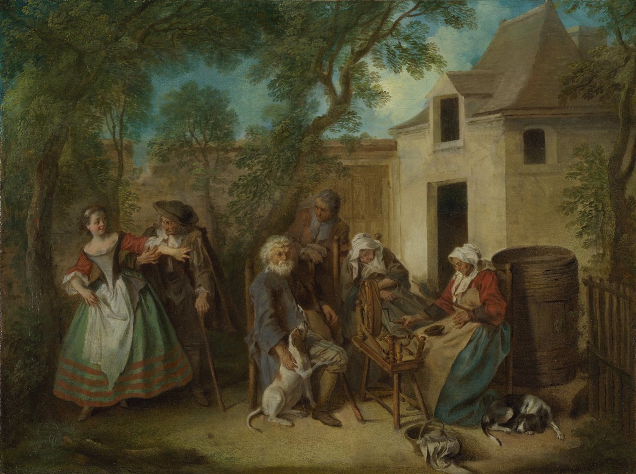 As quatro idades do homem: velhice, ca 1735 de Nicolas Lancret