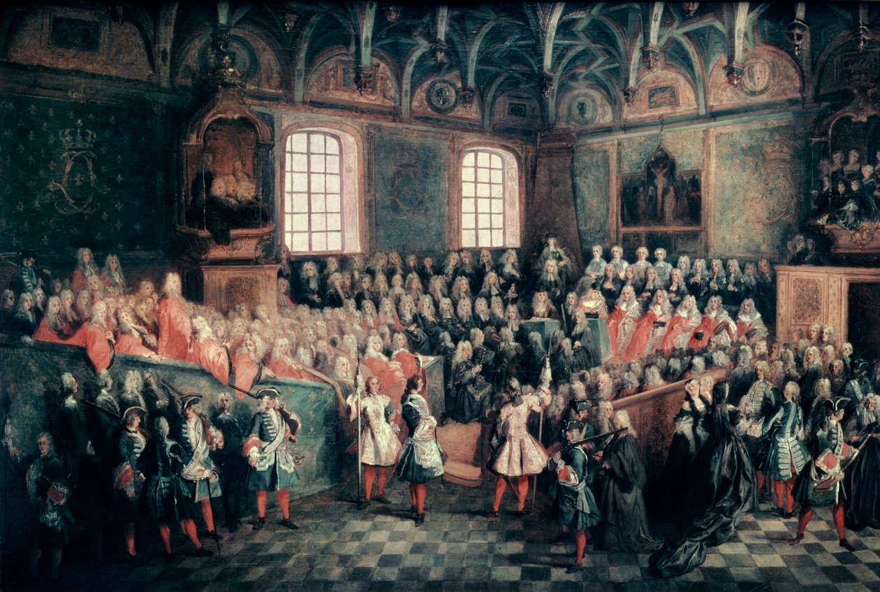 A Sede da Justiça no Parlamento de Paris, 1723 de Nicolas Lancret