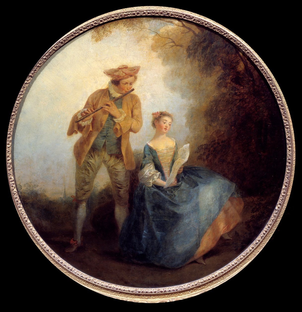 O duo. Pintura de Nicolas Lancret (1690-1743) de Nicolas Lancret