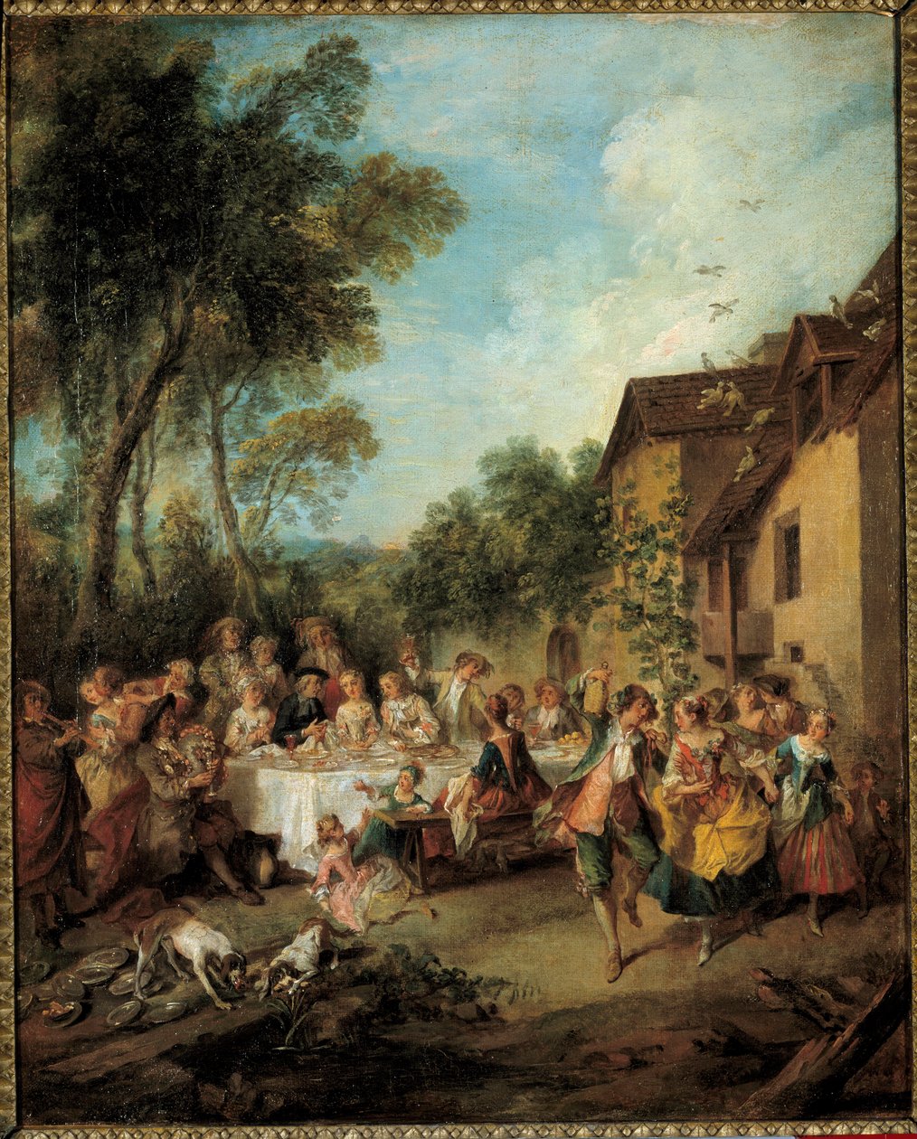 A Pintura em Lua-de-mel de Nicolas Lancret (1690-1743) Angers do século XVIII, Museu de Belas Artes de Nicolas Lancret