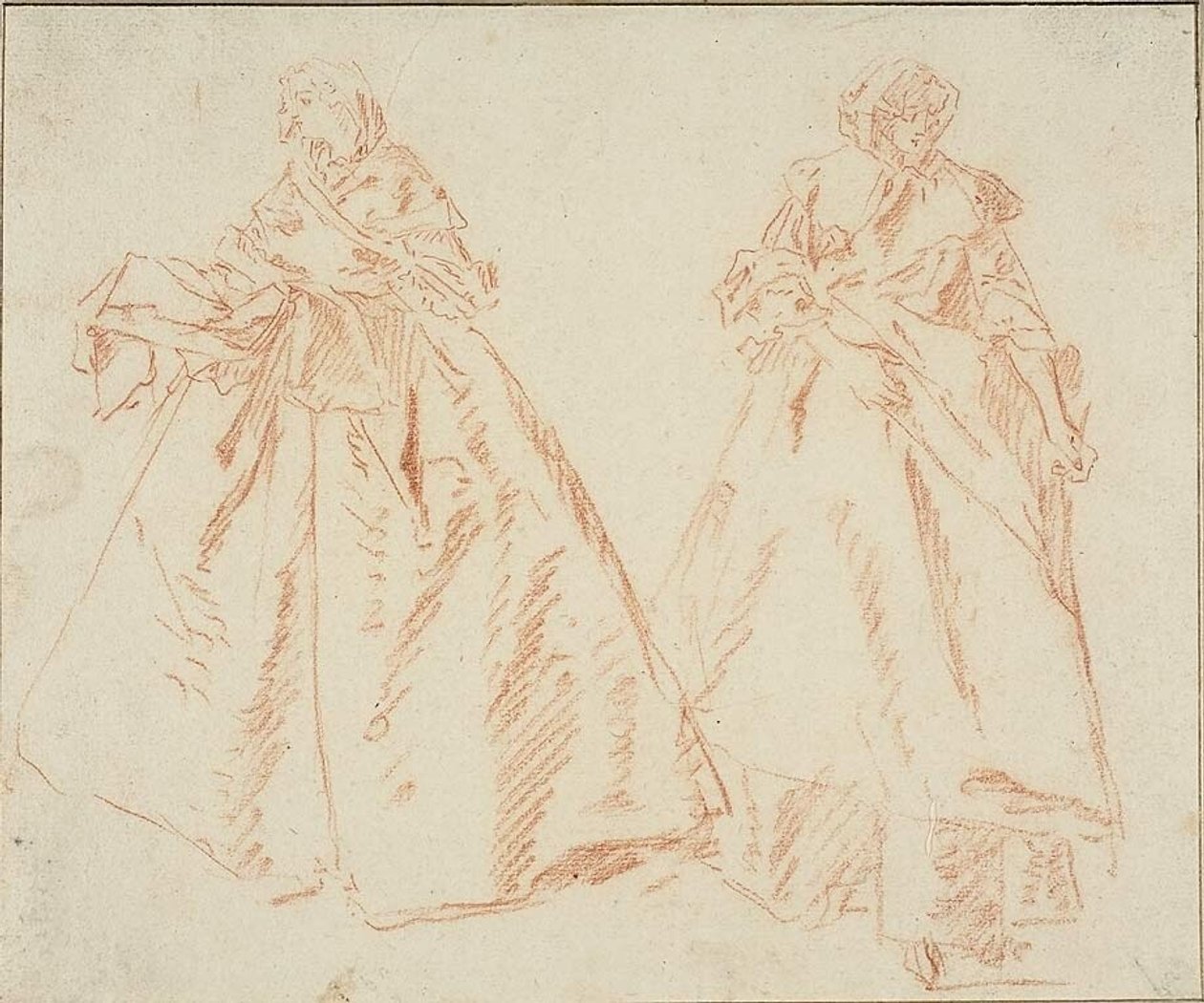 Duas mulheres de pé de Nicolas Lancret