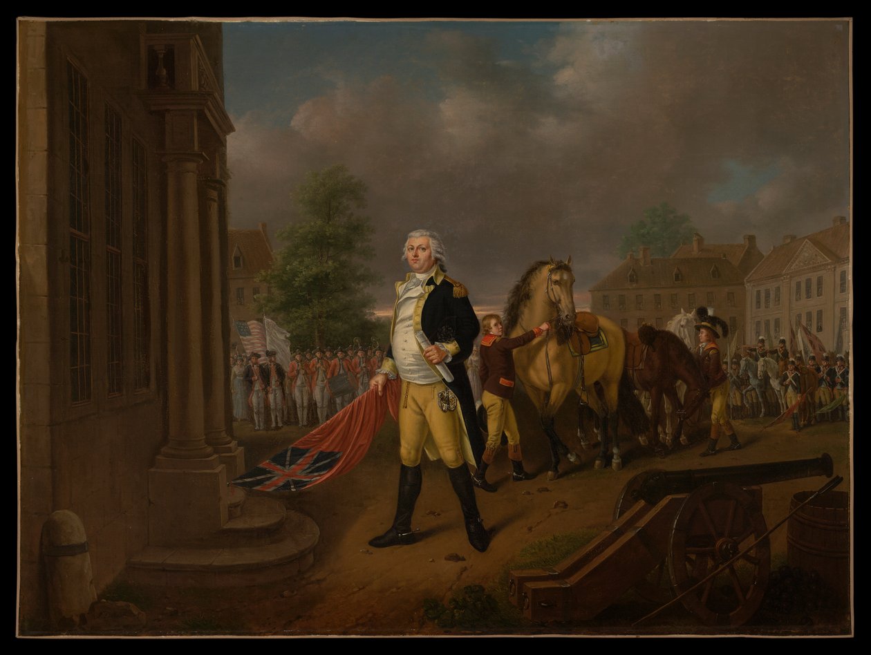 General Humphreys Delivering the Standards taken at Yorktown to Congress Hall (Philadelphia) de Nicolas Louis Albert Delerive