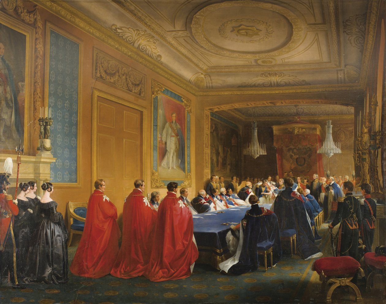 Louis Philippe (1773-1850) recebendo a Ordre de la Jarretiere des mains de la reine Victoria en 1844 - Louis-Philippe recebendo a Ordre de la Garter das mãos de uma jovem rainha Victoria par Nicolas Louis Francois (Nicolas-Louis-Francois) Gosse (1787- de Nicolas Louis Francois Gosse