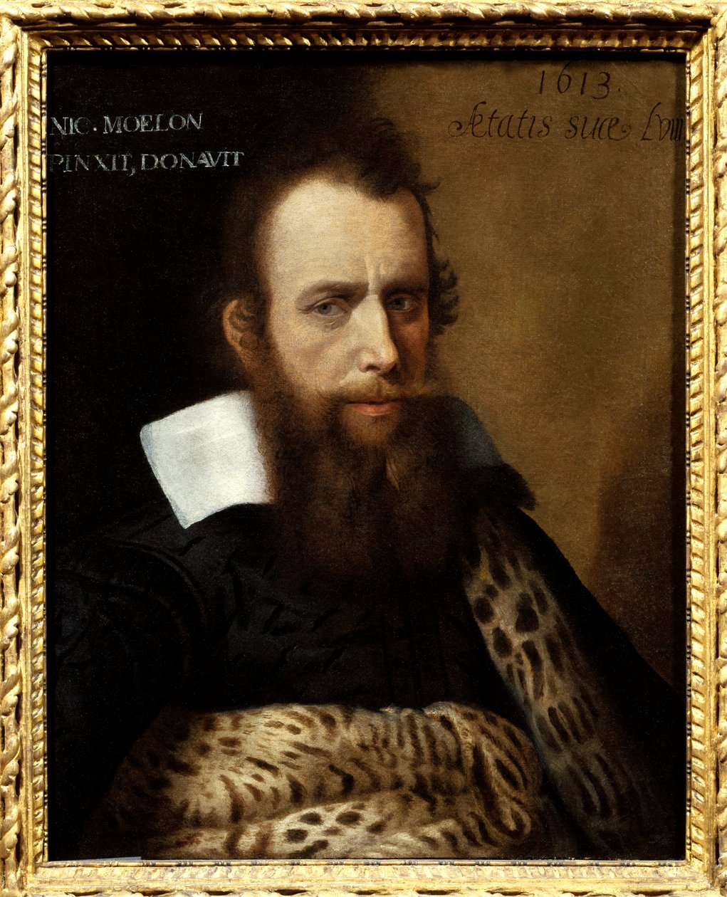 Retrato de Eustáquio de La Salle. Pintura de Nicolas Moillon (ou Moelon, cerca de 1550-1619) de Nicolas Moillon