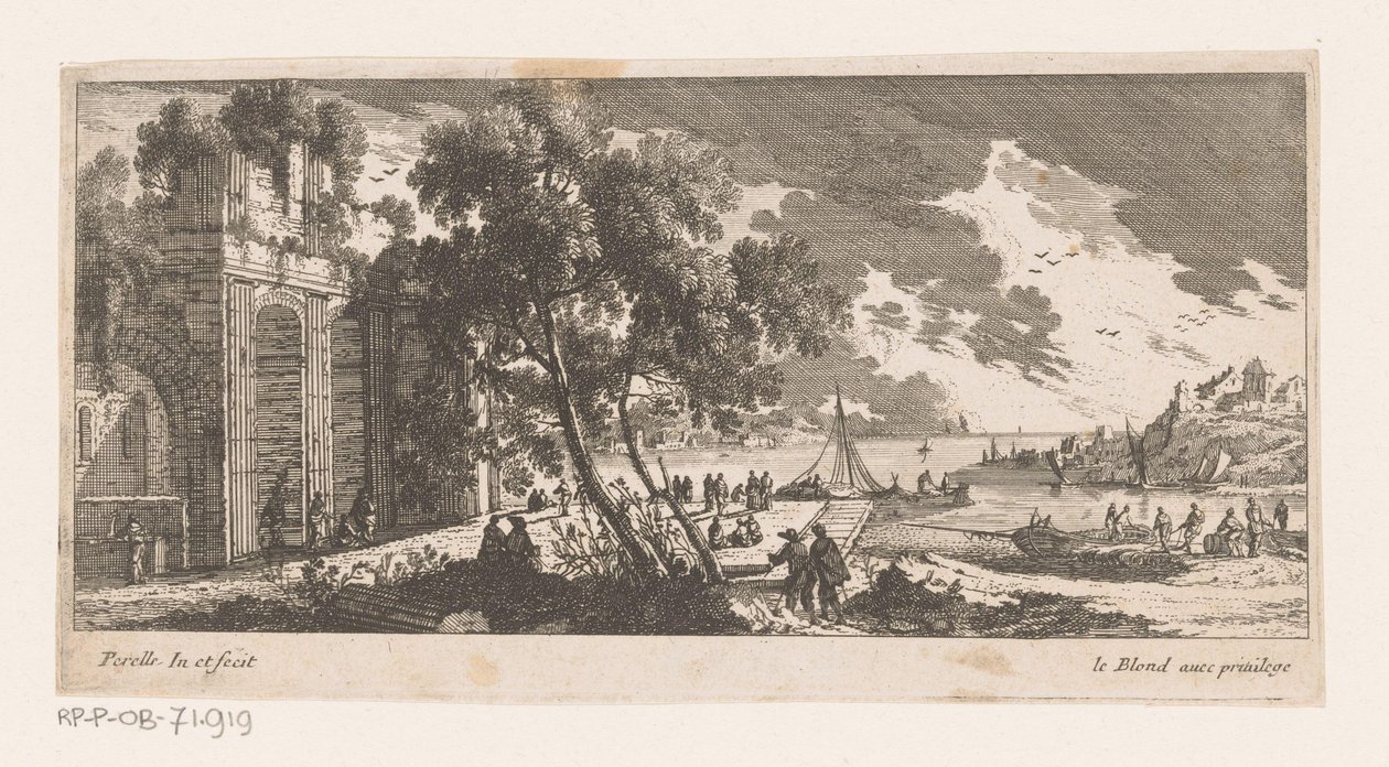 Ruína no cais junto ao mar de Nicolas Perelle