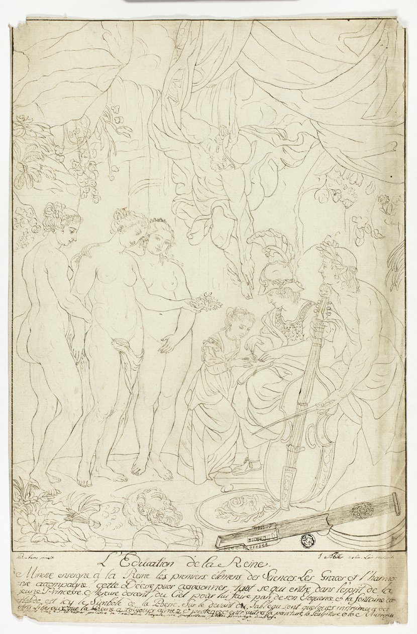 Educação de Maria de Médicis de Nicolas Pierre Loir